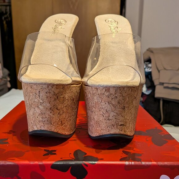 Pleaser cork beau601 heels - Picture 1 of 6